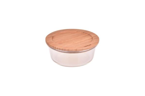 İkram Dünyası Bambum LAVI YUVARLAK CAM SAKLAMA KÇK