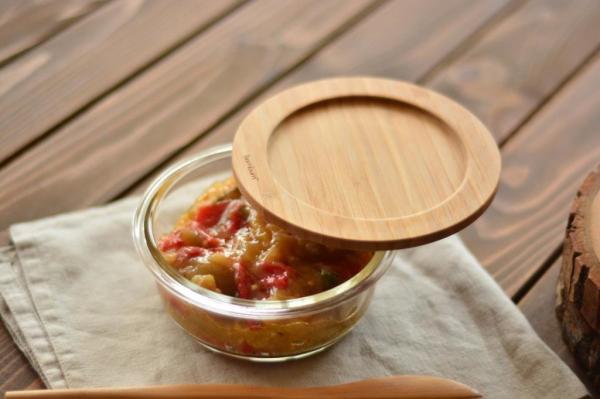 İkram Dünyası Bambum LAVI YUVARLAK CAM SAKLAMA KÇK