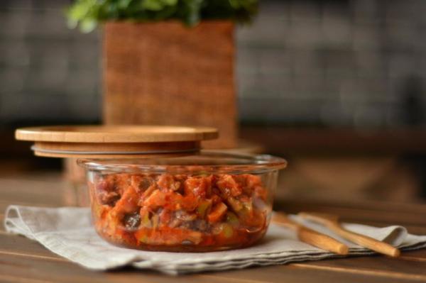 İkram Dünyası Bambum LAVI YUVARLAK CAM SAKLAMA KÇK