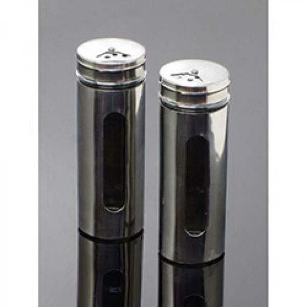 Metal Kaplamalı Cam Baharatlık Tek