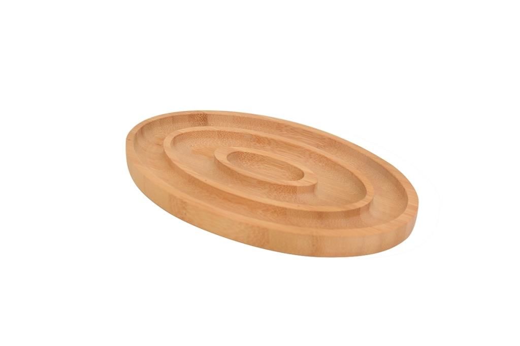 Bambum Fufu Oval 3 Bölmeli Çerezlik