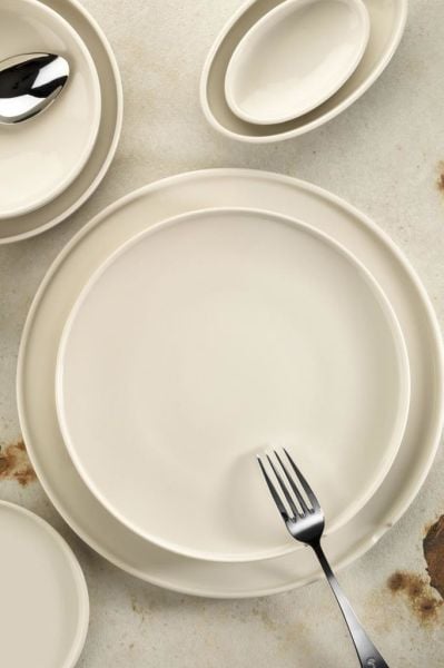 Kütahya Porselen Chef Taste Of 20 cm Oval Kase Krem 2 li