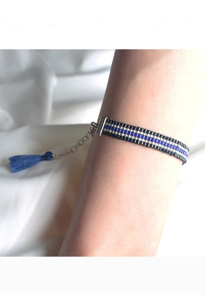 Zarias's Bileklik Miyuki Siyah-Mavi