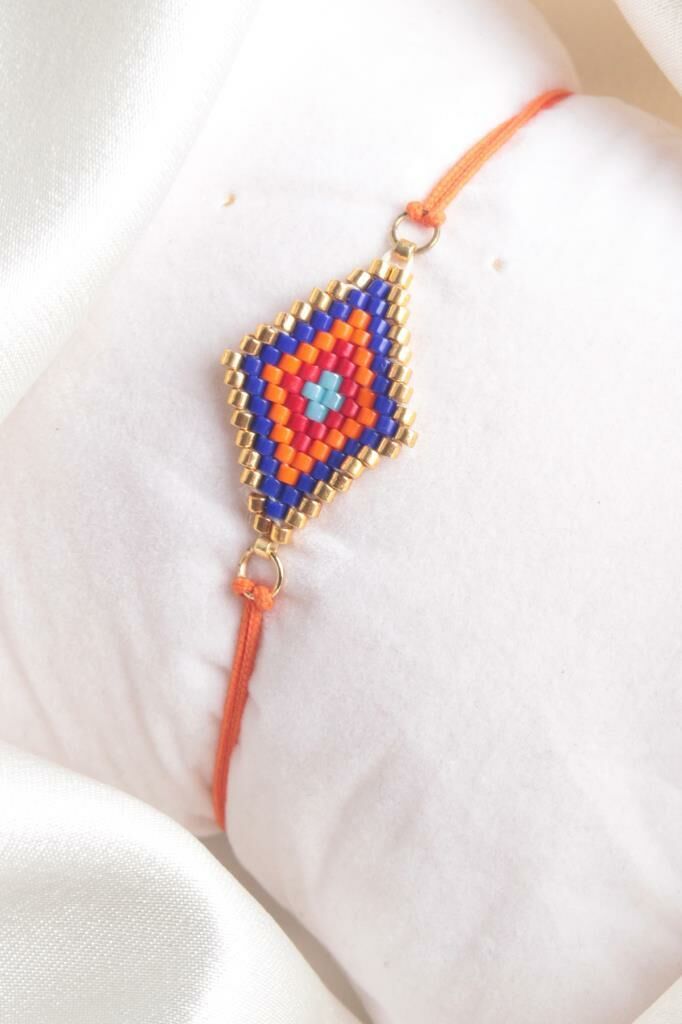 Zarias's Miyuki Bileklik Kırmızı-Turuncu-Mavi