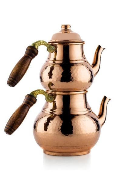 İkram Dünyası Bakır Çaydanlık Set Küçük