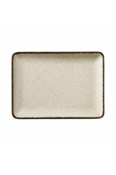 Pearl Porselen Dikdörten Düz Tabak 23x17 cm Tarçın