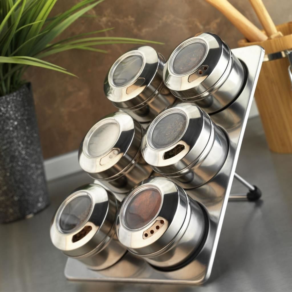 Kütahya Porselen Magnetli Standlı 6’lı Baharatlık Seti