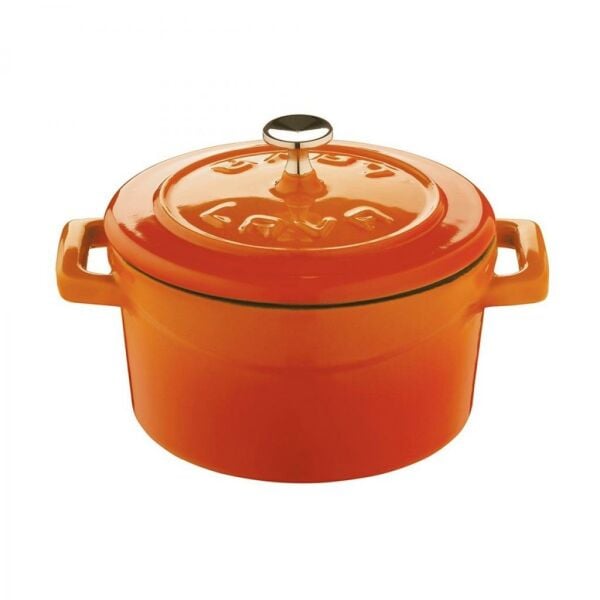 Lava Folk Yuvarlak Mini Döküm Demir Tencere Çap (Ø) 10 cm Turuncu