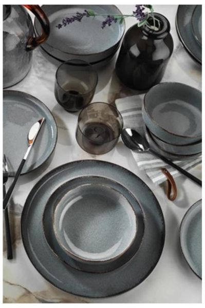 PEARL Mood 20 Cm Çukur Yemek Tabağı 6 Lı Mavi MOD20CK730P01