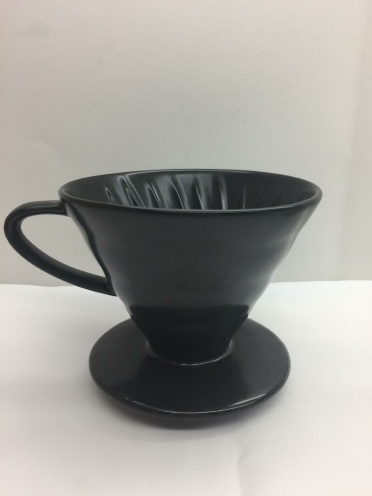 Kütahya Porselen Damlama Filtre Kahve Fincanı Siyah