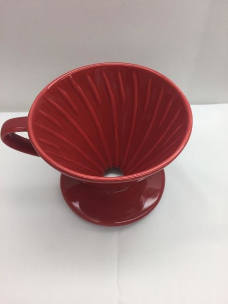 Kütahya Porselen Damlama Filtre Kahve Fincanı Kırmızı