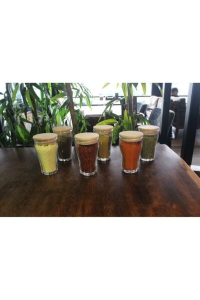 Zarias's Kavanoz Ahşap Kapaklı 6 lı Ergonomik Tasarım