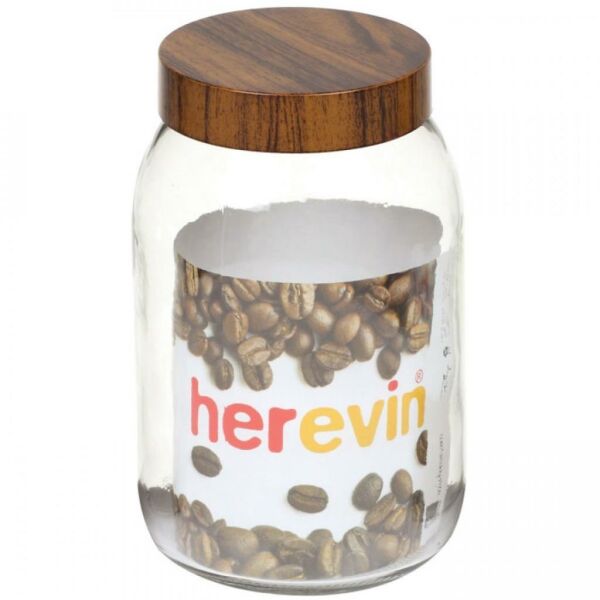 Ahşap Kare Kavanoz Kapaklı 2 Lt