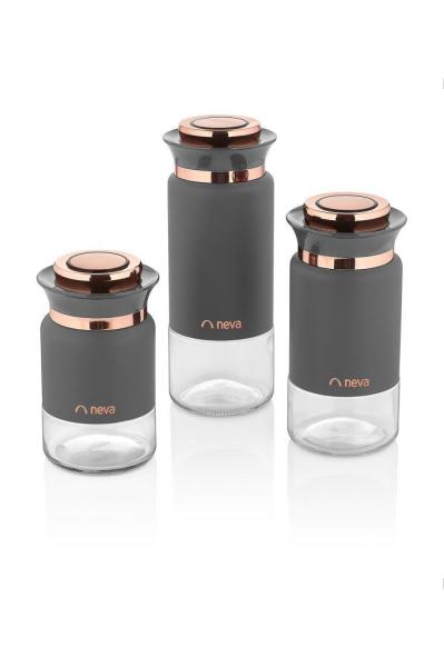 Neva Sweet Premium Grizay 3 Lü Kavanoz Seti