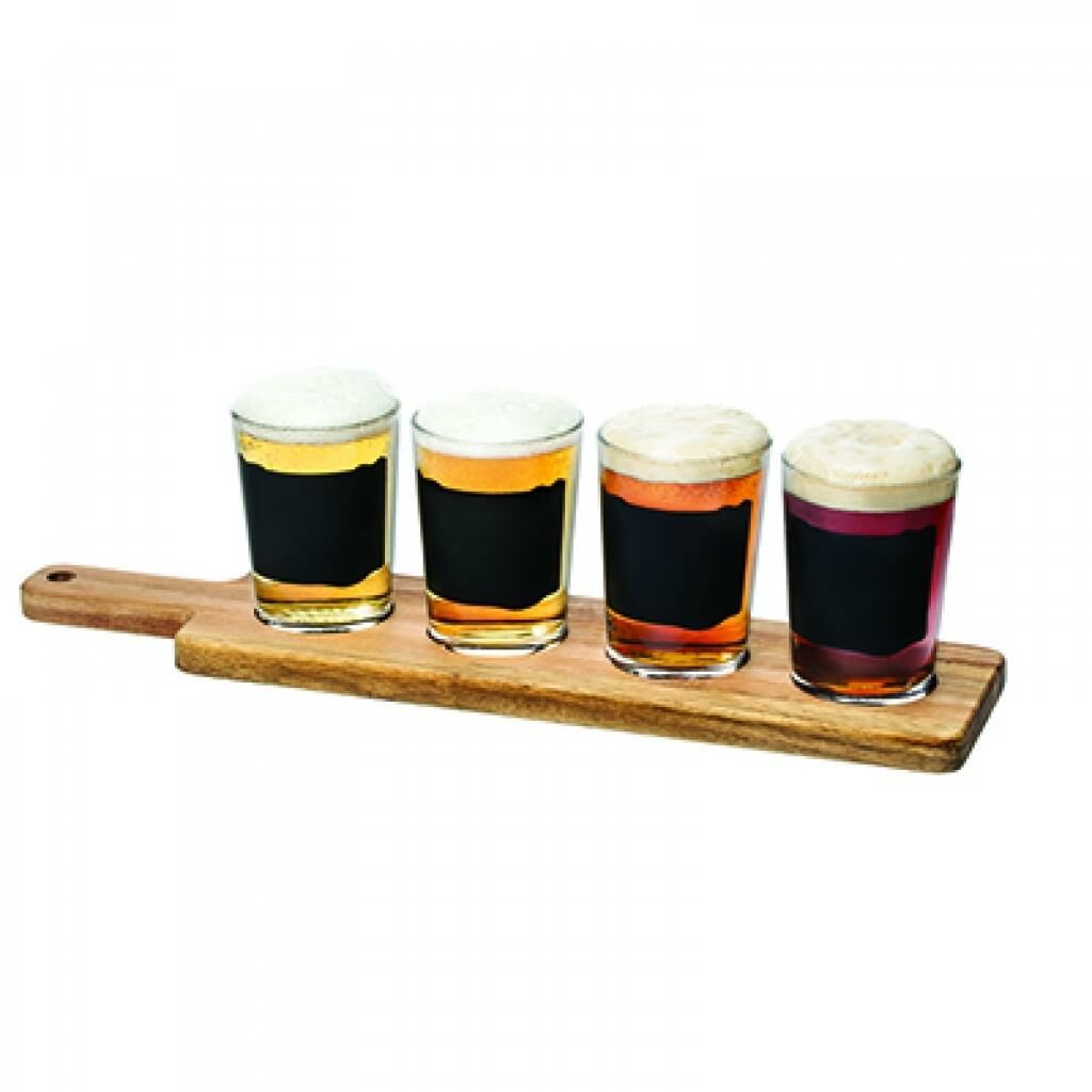 Paşabahçe Bira Bardağı Ahşap Altlıklı 41772 1 set