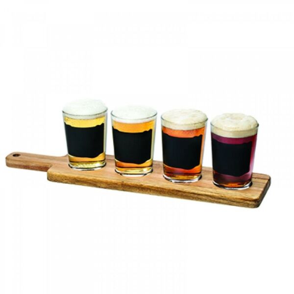 Paşabahçe Bira Bardağı Ahşap Altlıklı 41772 1 set